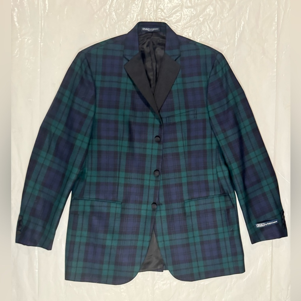Polo Ralph Lauren Black Watch Plaid Classic Congressman Tuxedo 44L NWT